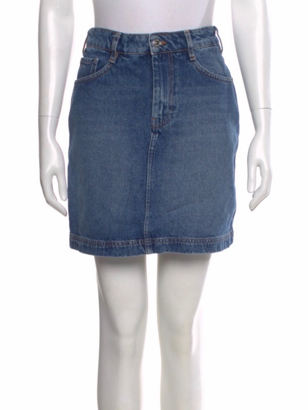 Sezane Blue Denim Mini Skirt